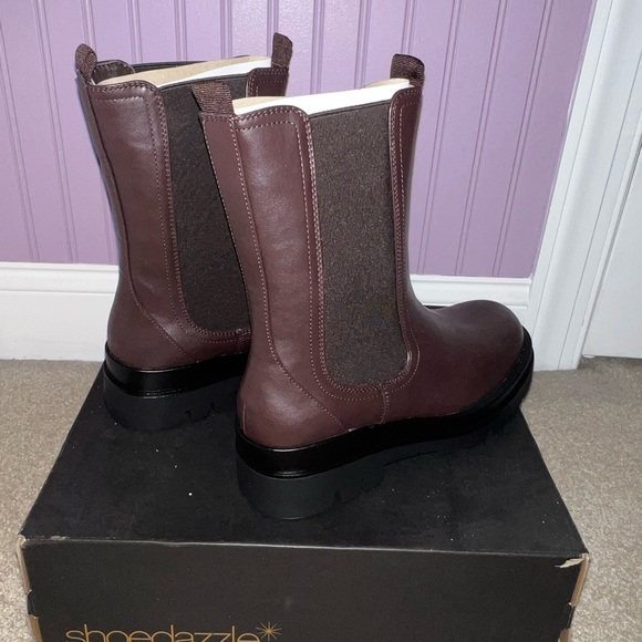 Shoedazzle Brown and Black Boots Women’s 10 - Picture 5 of 8